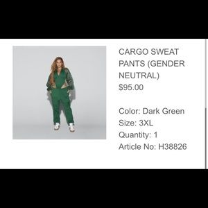 IVY PARK Cargo sweat pants (gender neutral) 3x